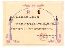 新泰華府4#優(yōu)質結構工程